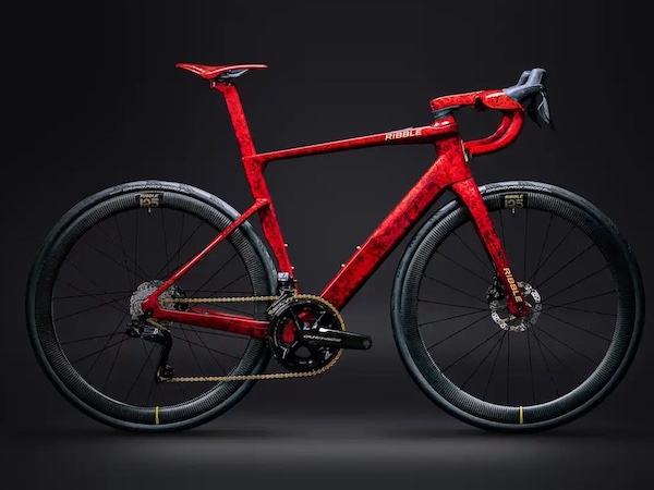 The Ribble Allroad SLe 125, Ruby Red Marble, Gold Leaf.