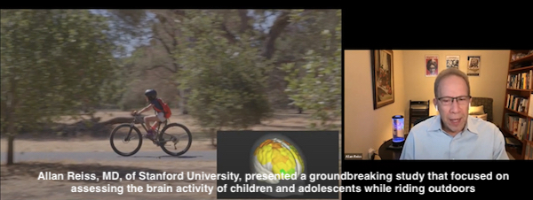 Allan Reiss, MD, of Stanford University, presented a groundbreaking study that focused on assessing the brain activity of children and adolescents while riding outdoors